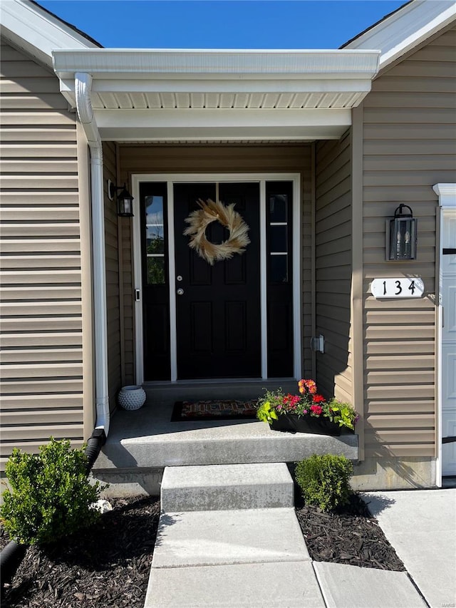 view of exterior entry