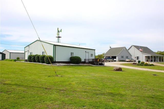 exterior space with dirt driveway