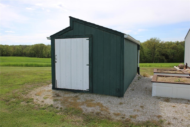 view of shed