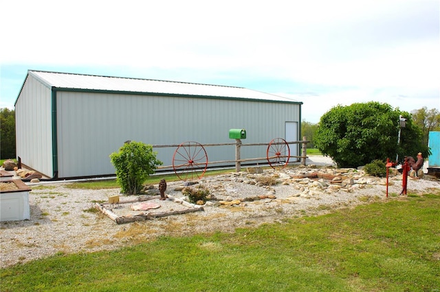 view of pole building