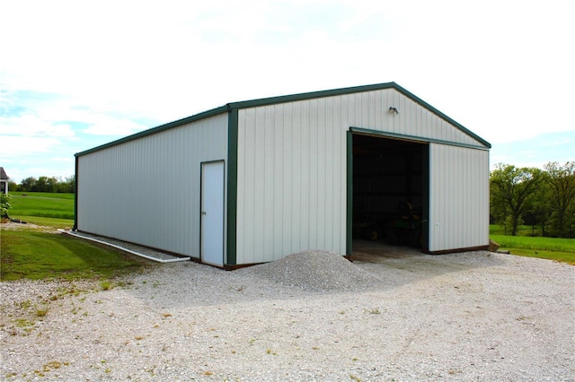 view of pole building