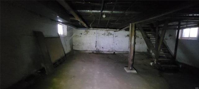 view of basement