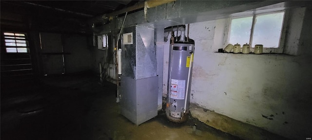 utilities featuring heating unit and water heater