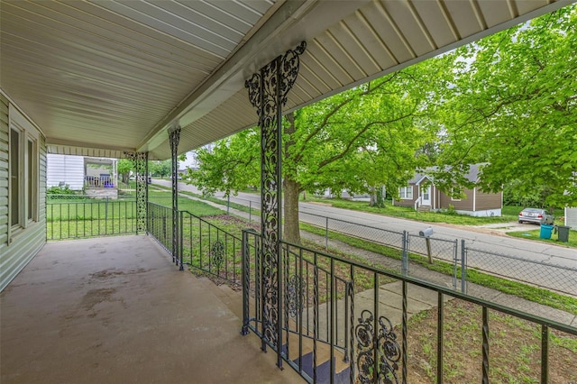 view of patio with covered porch