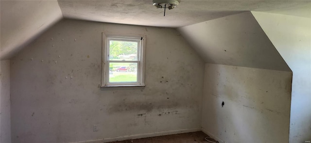 additional living space with lofted ceiling