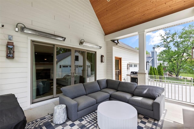 view of patio featuring outdoor lounge area
