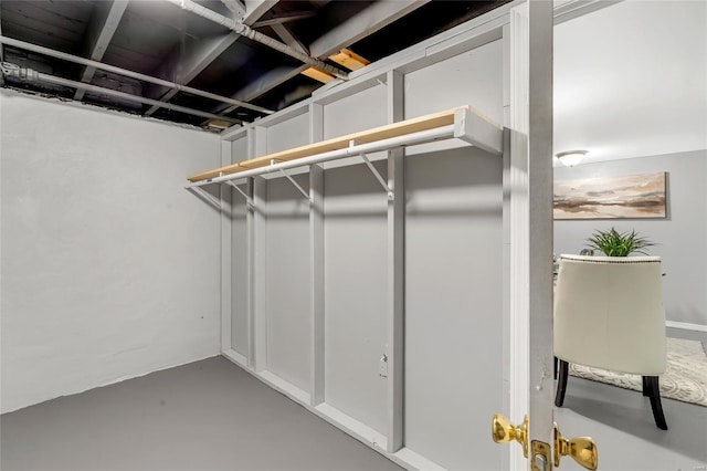 view of walk in closet