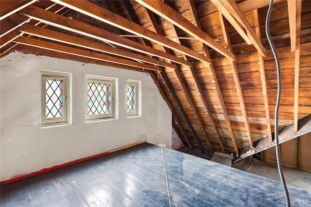 view of attic