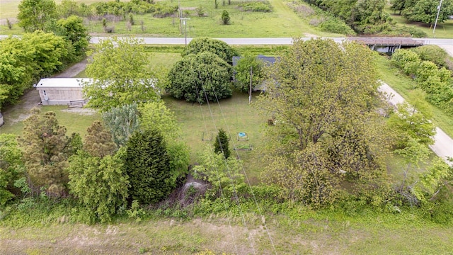 drone / aerial view featuring a rural view