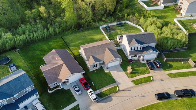 drone / aerial view with a residential view