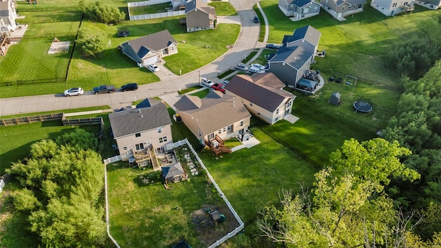 aerial view featuring a residential view