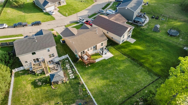 birds eye view of property featuring a residential view