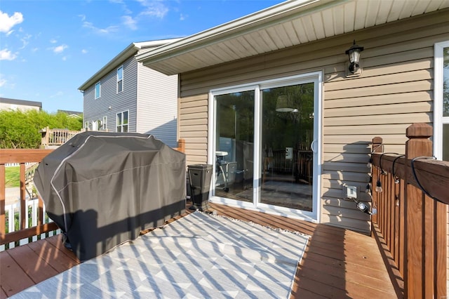 deck with grilling area