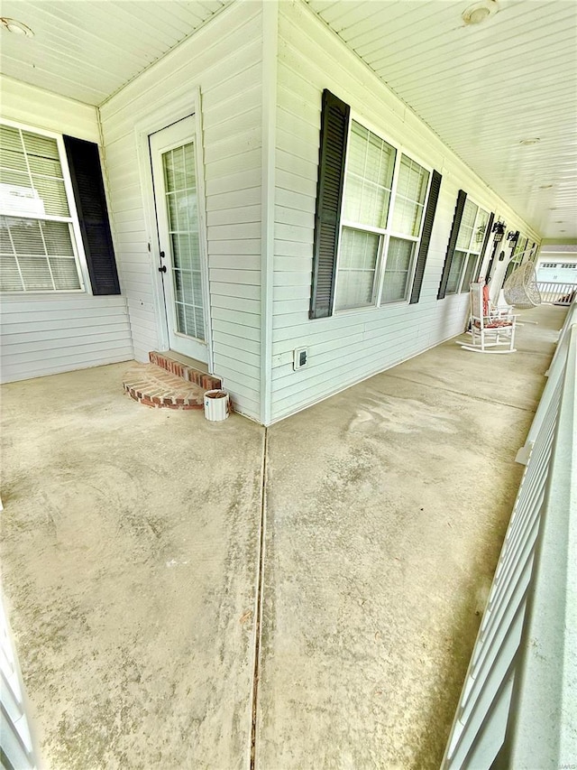 view of patio / terrace with a porch