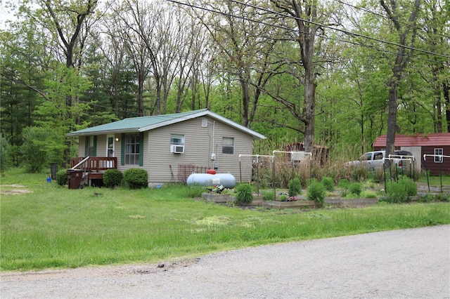 view of home's exterior featuring metal roof