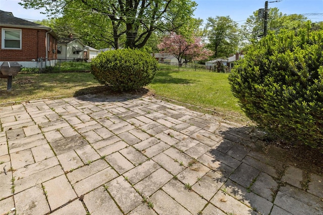 view of patio with fence