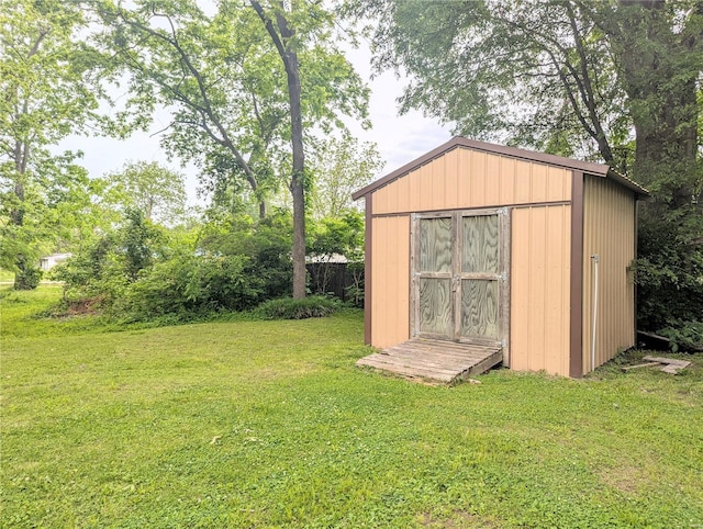 view of shed