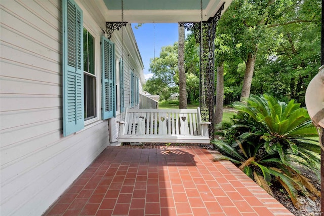 view of patio with covered porch