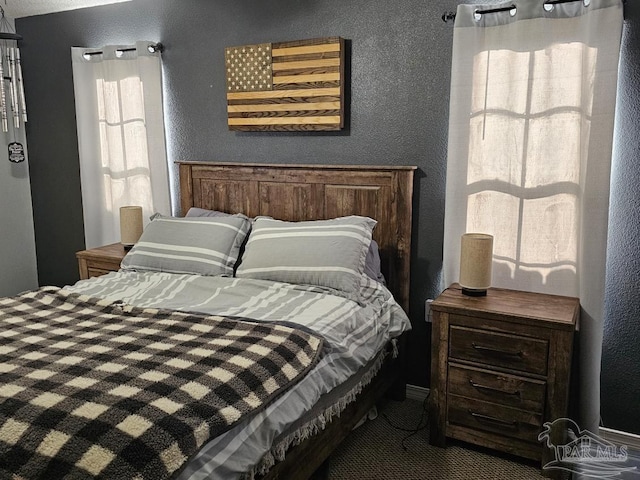 view of carpeted bedroom