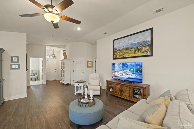 6319 Red Pepper Dr, Gulf Breeze, FL 32563 - living area featuring wood finished floors, a ceiling fan, baseboards, and recessed lighting