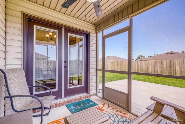 6319 Red Pepper Dr, Gulf Breeze, FL 32563 - sunroom / solarium with ceiling fan