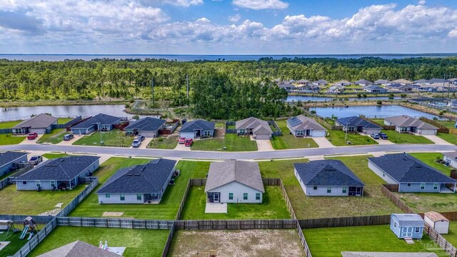 6319 Red Pepper Dr, Gulf Breeze, FL 32563 - aerial perspective of suburban area with a nearby body of water