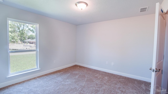 view of carpeted spare room