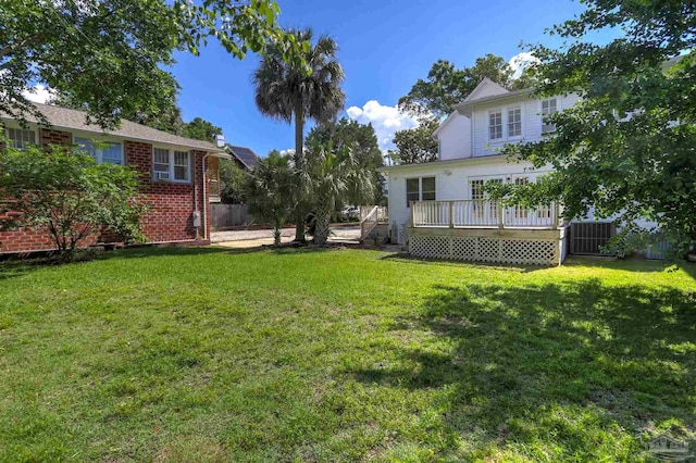905 N Barcelona St, Pensacola, FL 32501 - view of yard featuring a deck and cooling unit