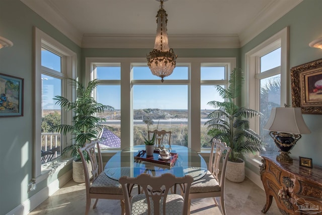 view of sunroom