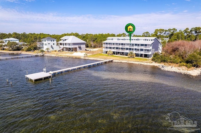 exterior space featuring a water view