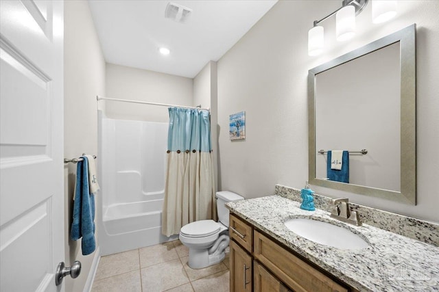 1504 Cadence Loop, Cantonment, FL 32533 - bathroom with toilet, tile patterned floors, vanity, and shower / bath combo