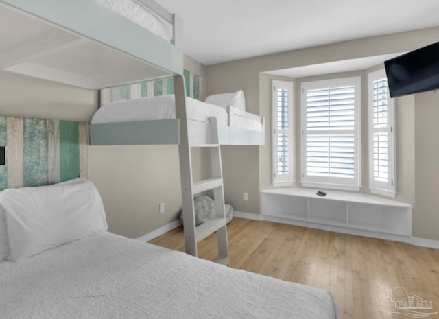 bedroom featuring hardwood / wood-style flooring