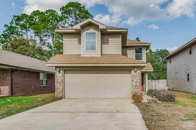 view of property with a garage