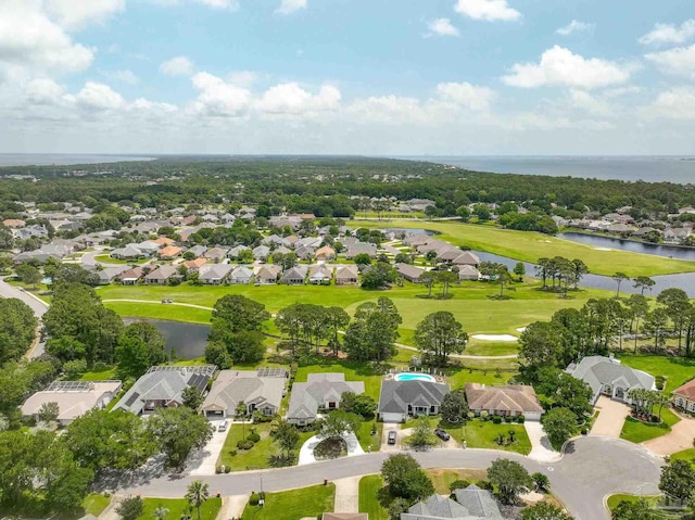 1328 Tour Dr, Gulf Breeze, FL 32563 - aerial perspective of suburban area featuring a nearby body of water and a golf club