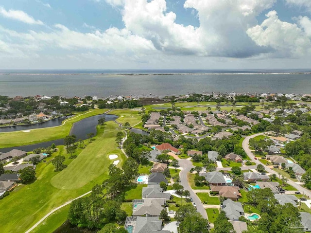 1328 Tour Dr, Gulf Breeze, FL 32563 - view of property location with a golf course, a large body of water, and nearby suburban area