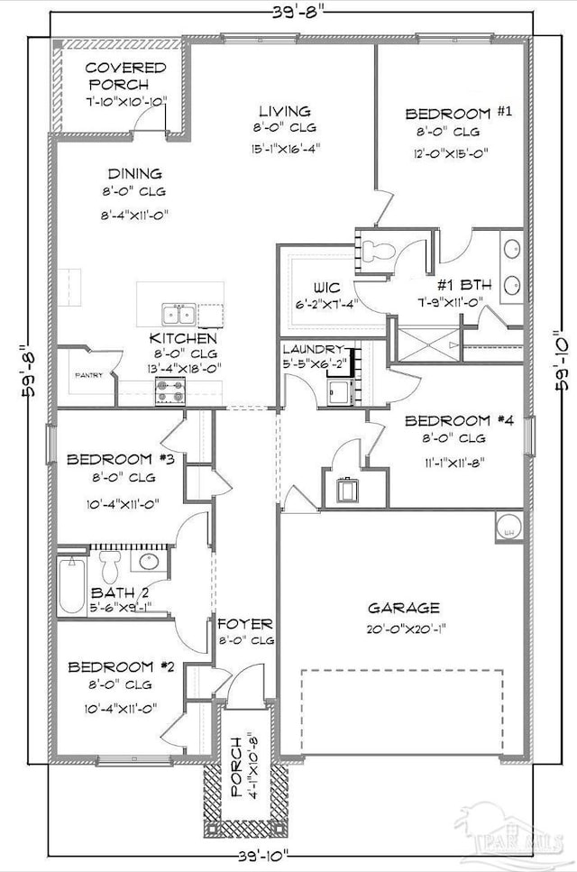 6340 Firefly Dr, Milton, FL 32583 - floor plan