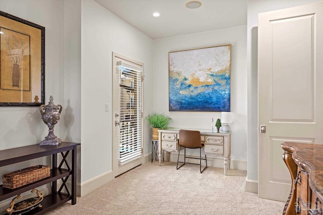217 W Jackson St Unit 12, Pensacola, FL 32501 - carpeted office space with baseboards and recessed lighting