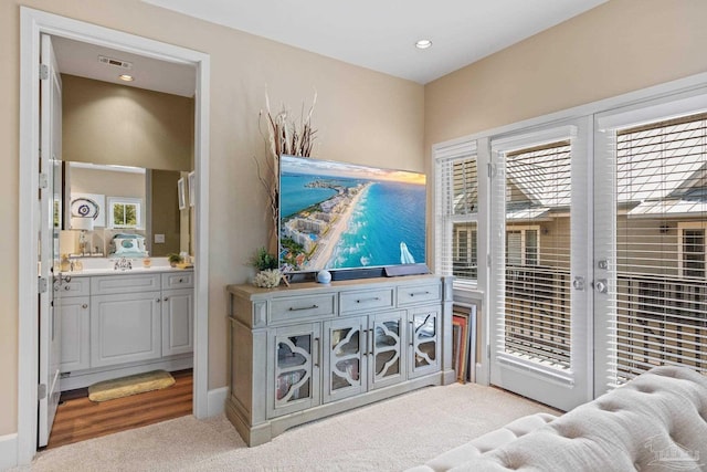 217 W Jackson St Unit 12, Pensacola, FL 32501 - interior space with a sink, visible vents, and recessed lighting