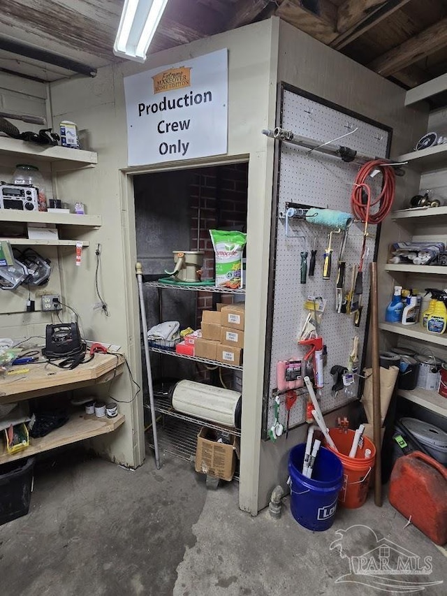 view of storage room