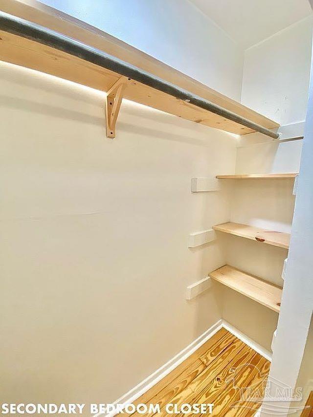 spacious closet featuring wood-type flooring