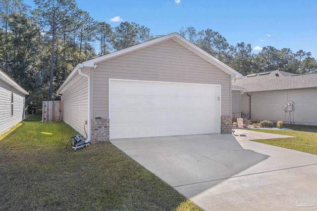 garage with driveway