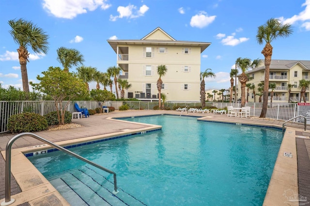 view of pool with a patio area