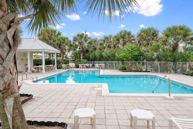 view of pool featuring a patio area