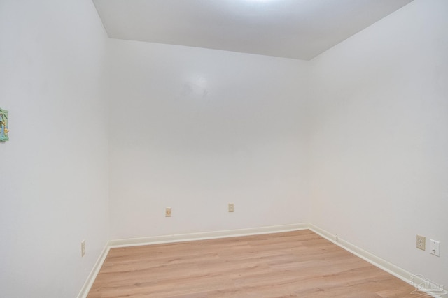 empty room featuring light wood-type flooring