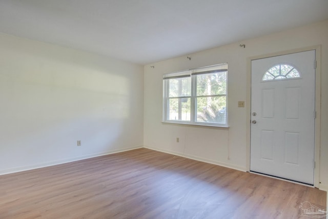 entryway featuring light hardwood / wood-style flooring