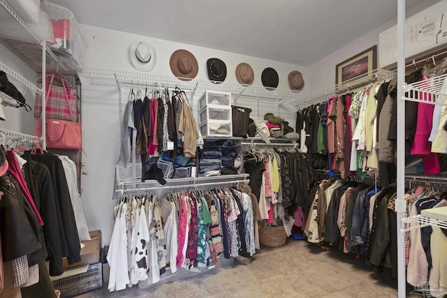 view of walk in closet