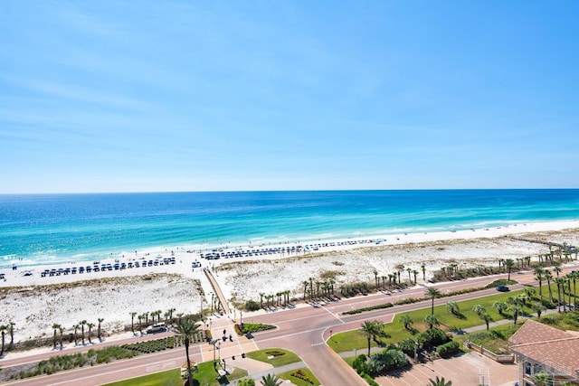 water view featuring a beach view