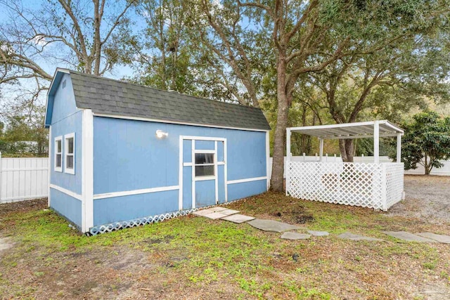 view of outbuilding