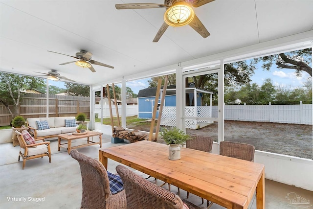 view of sunroom / solarium