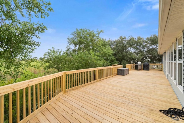 412 Deer Point Dr, Gulf Breeze, FL 32561 - wooden terrace featuring area for grilling